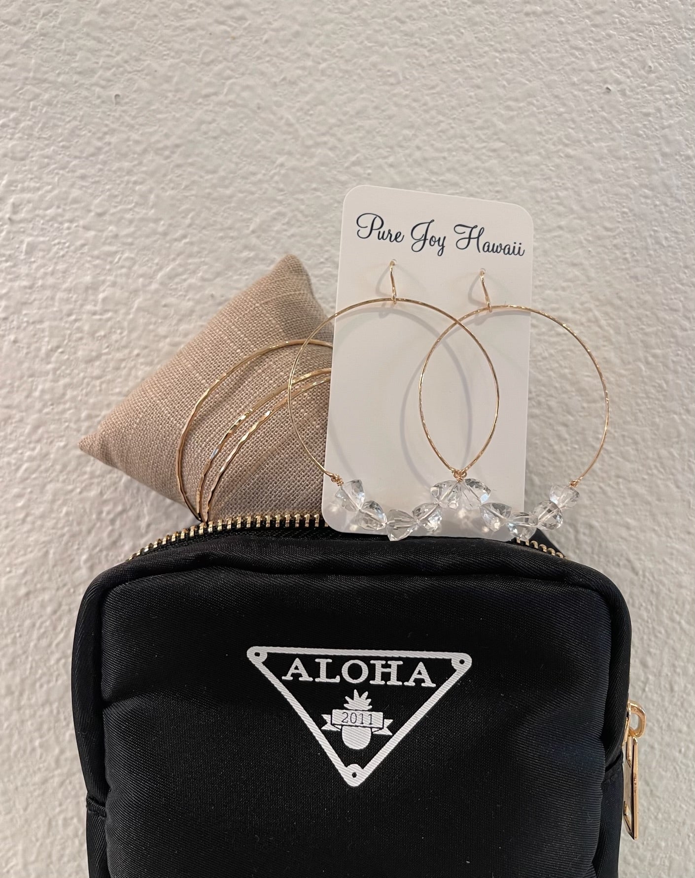 Luxe Aloha Pouch (black)
