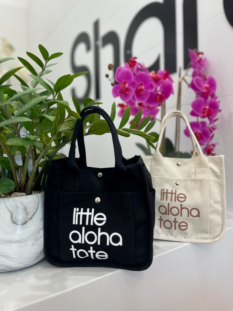 Little Aloha Tote (black/white)