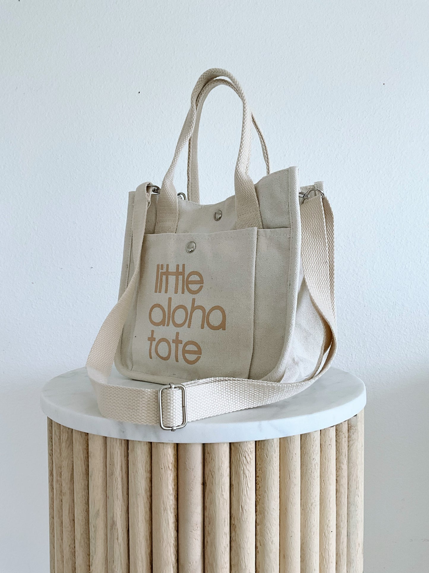 Little Aloha Tote (ivory/beige)