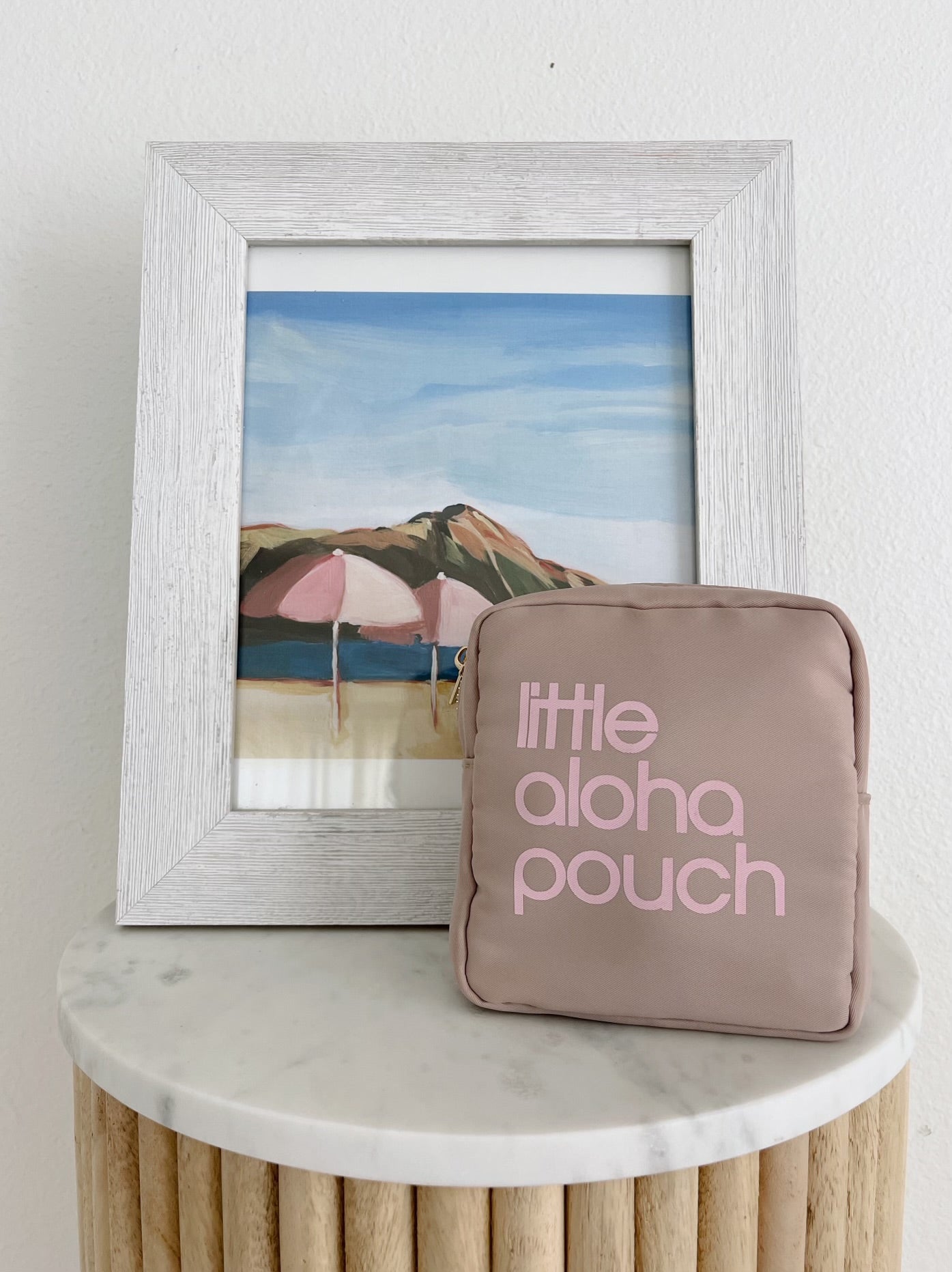 Little Aloha Pouch (taupe/blush)