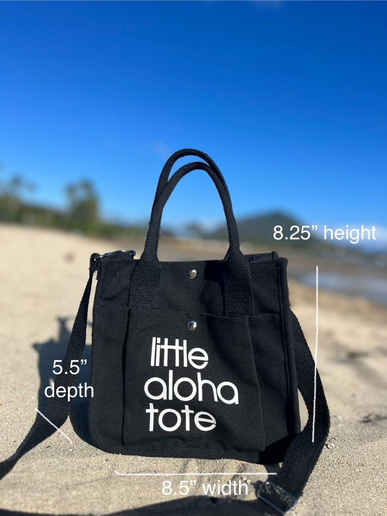 Little Aloha Tote (black/white)
