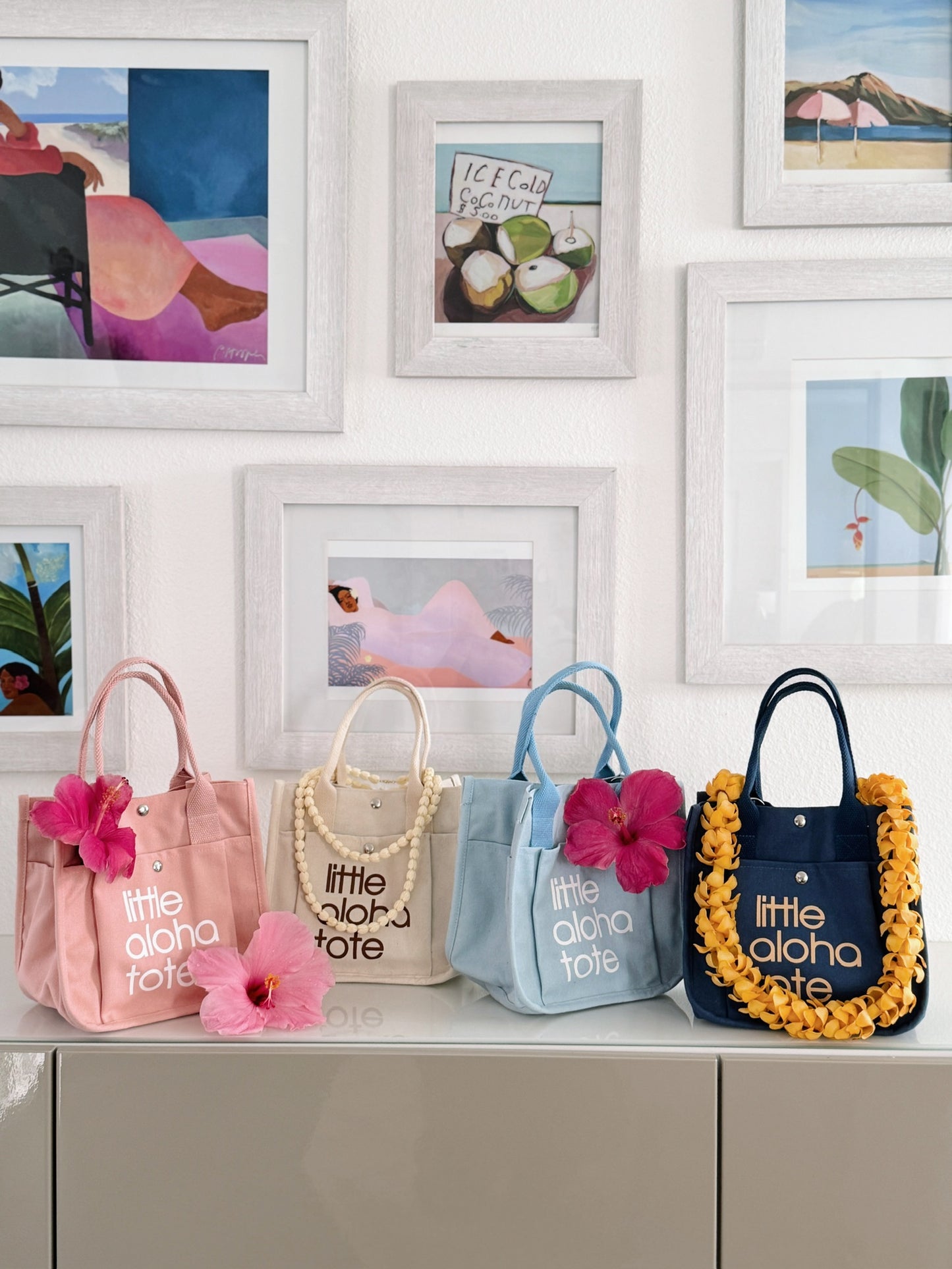 Little Aloha Tote (ivory/beige)