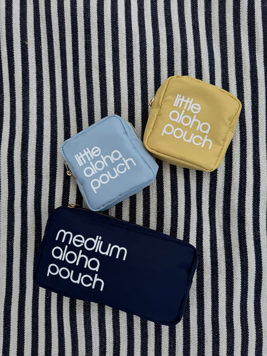 Medium Aloha Pouch (navy blue)