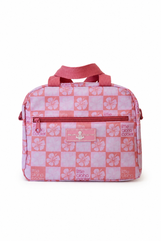 Little Aloha Cooler (hibiscus/coral)