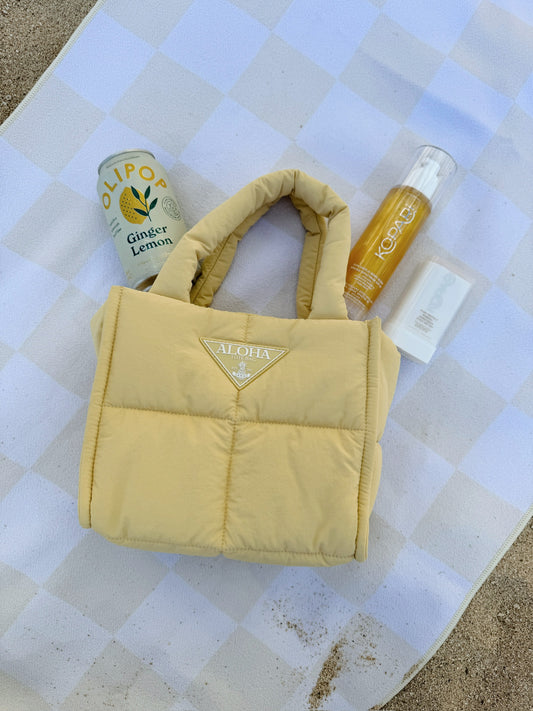 Luxe Aloha Puffer (butter yellow)