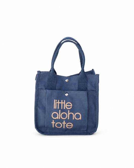 Little Aloha Tote- dark denim blue
