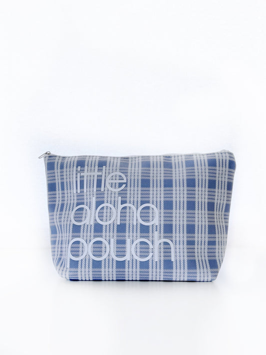 Little Aloha Canvas Pouch- vintage blue