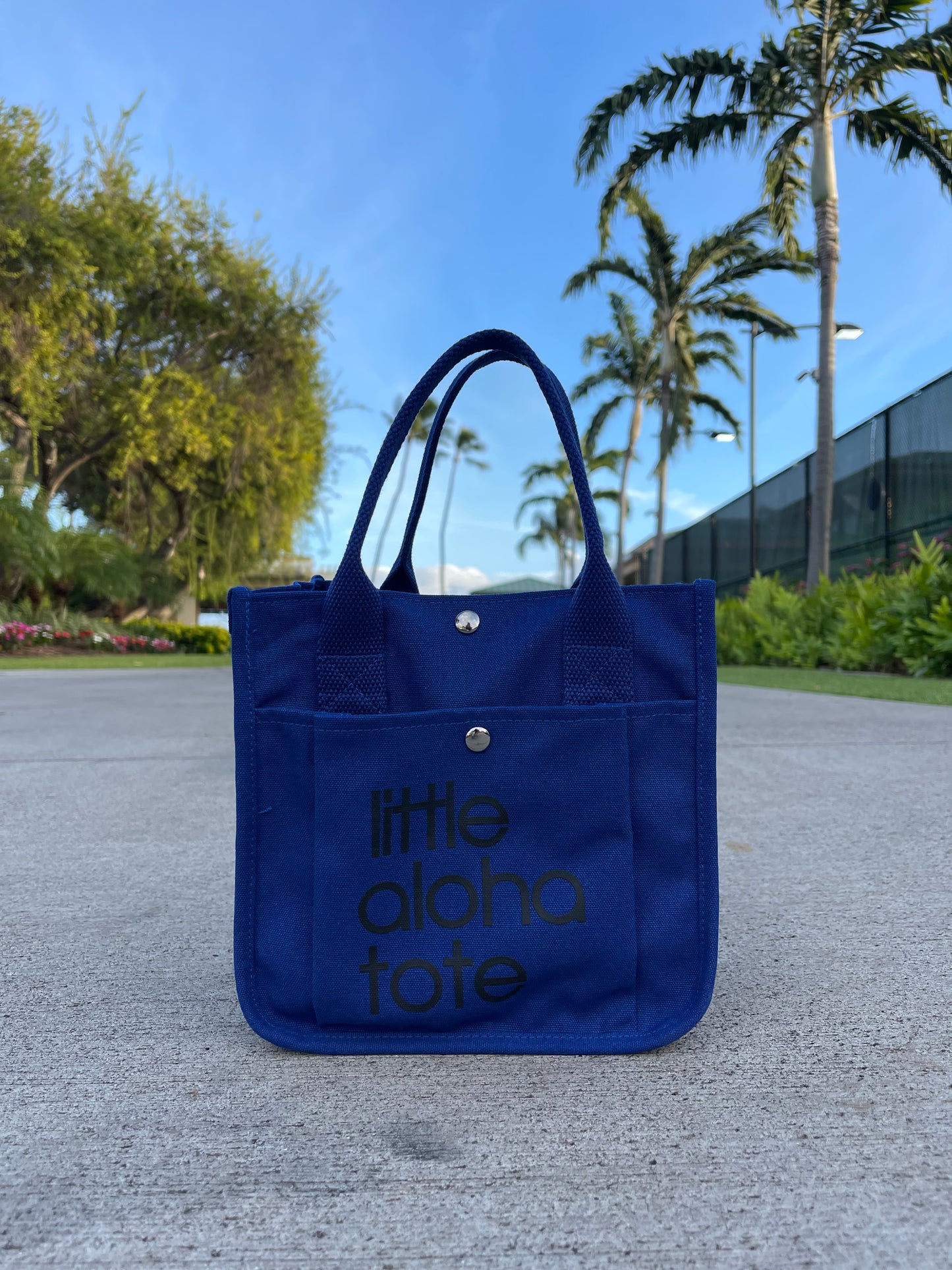 Little Aloha Tote (deep blue)