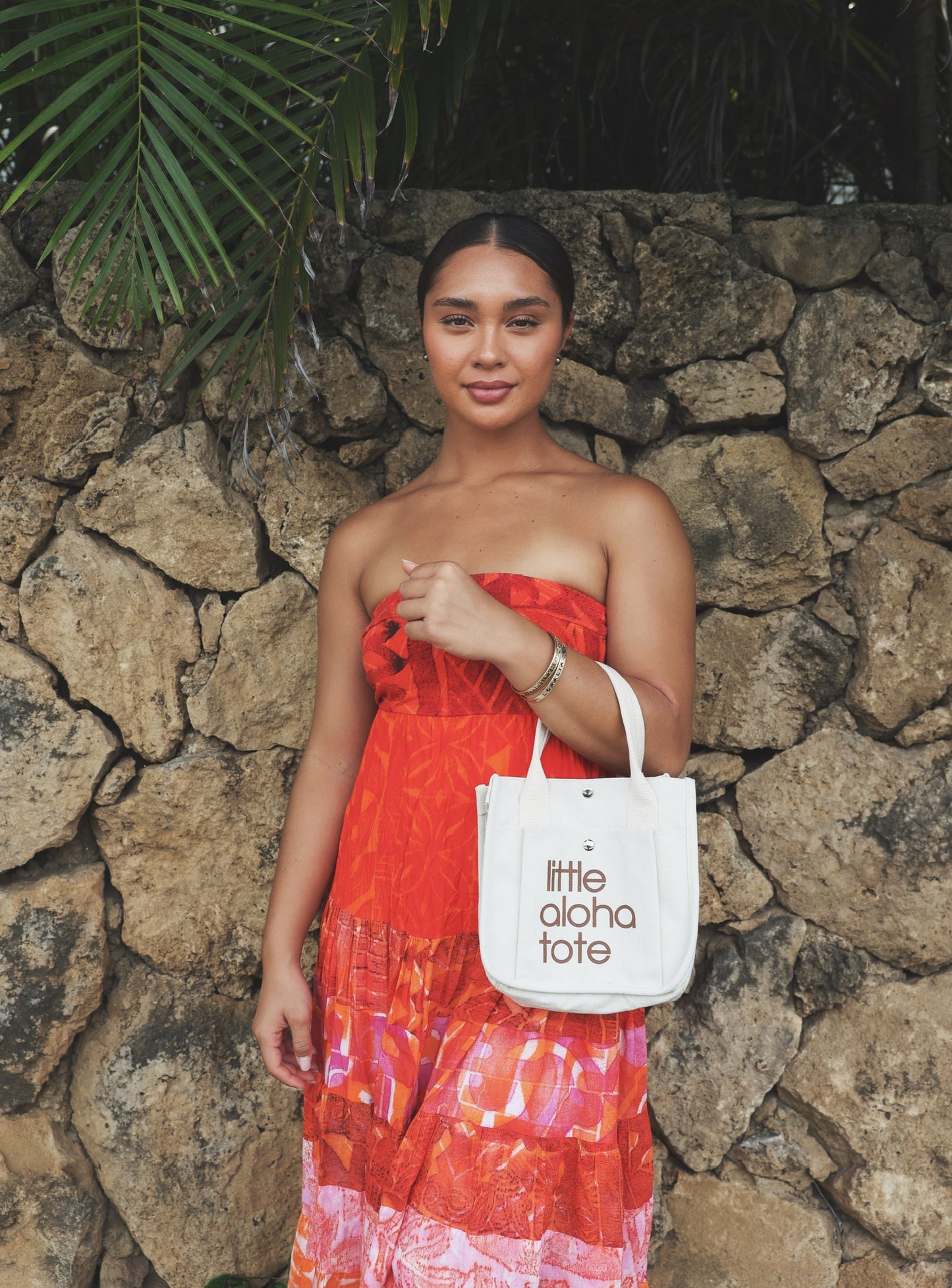 Little Aloha Tote (ivory/beige)