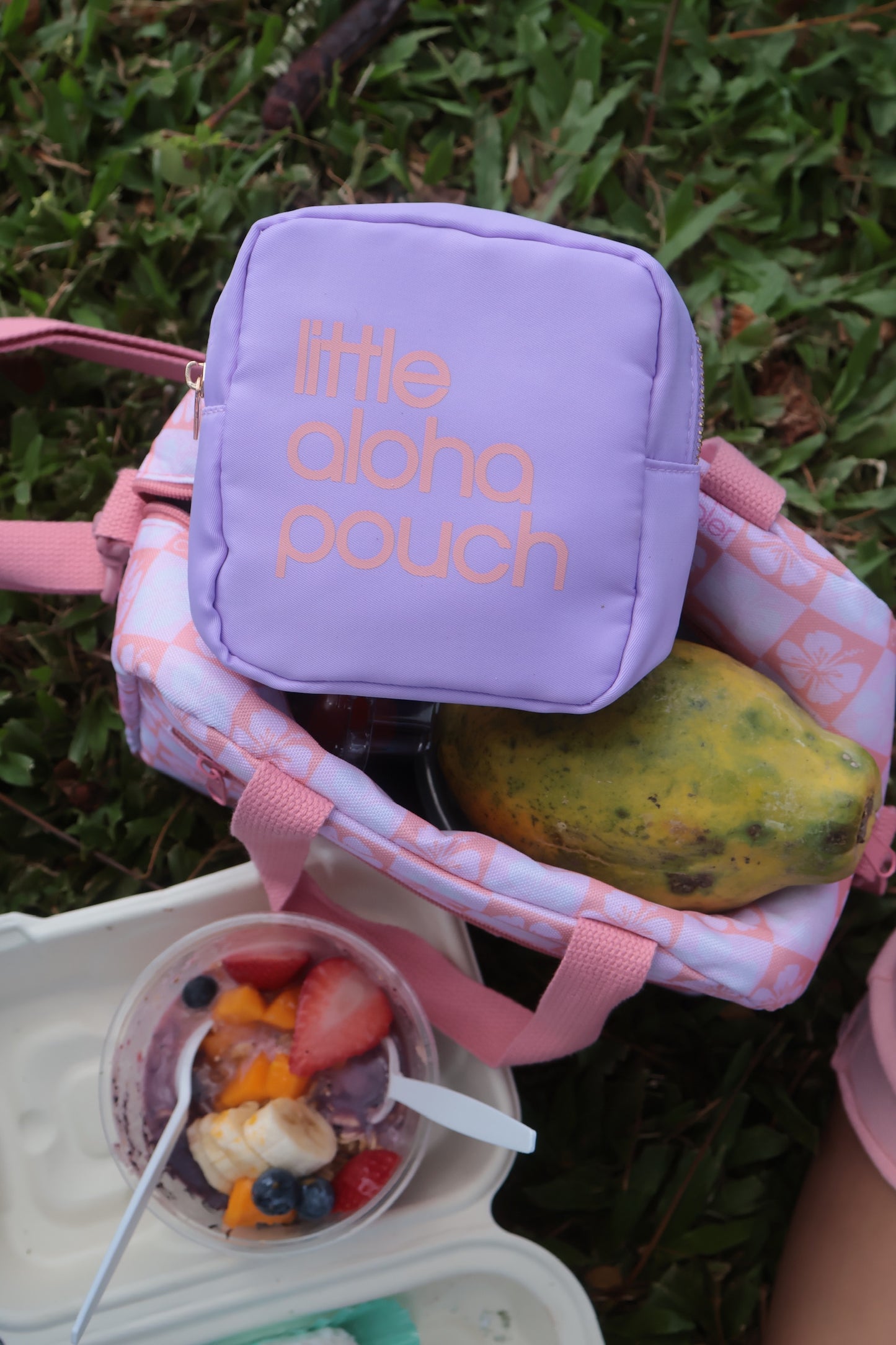 Little Aloha Pouch- lavender/peach