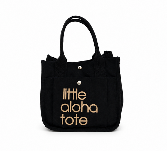 Little Aloha Tote- black/beige
