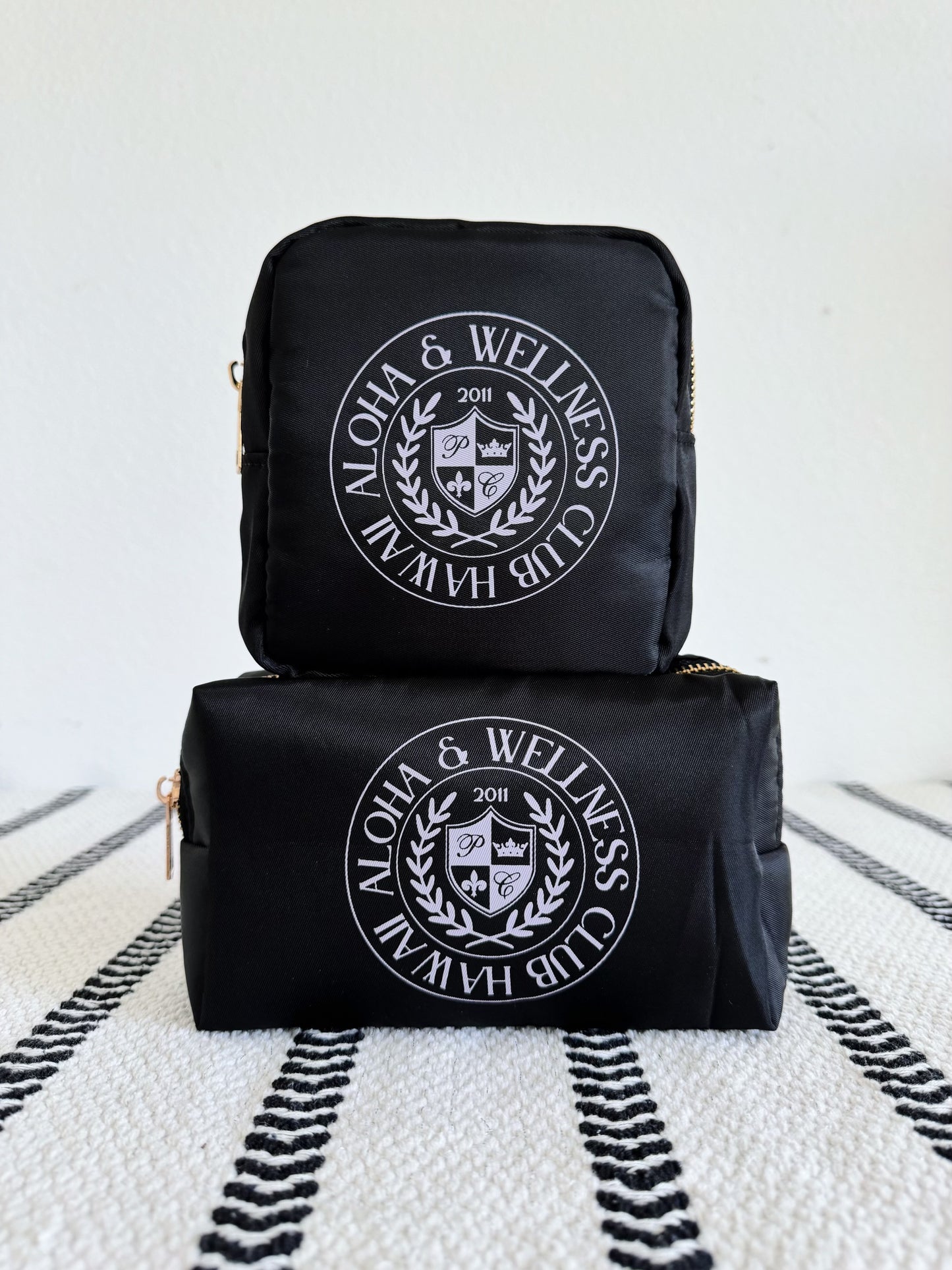 Aloha & Wellness Makeup Bag (black/taupe)