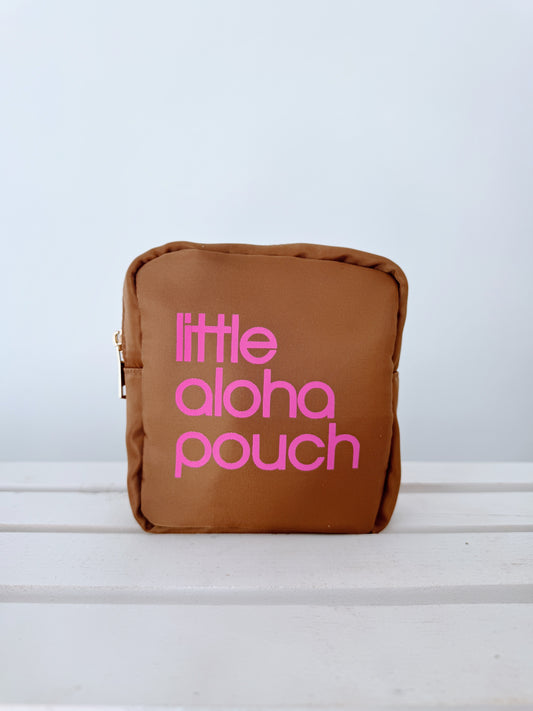 Little Aloha Pouch (bronze/bright pink)