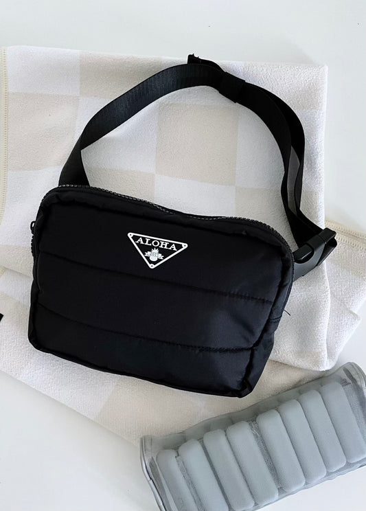 Luxe Aloha Bumbag (black)