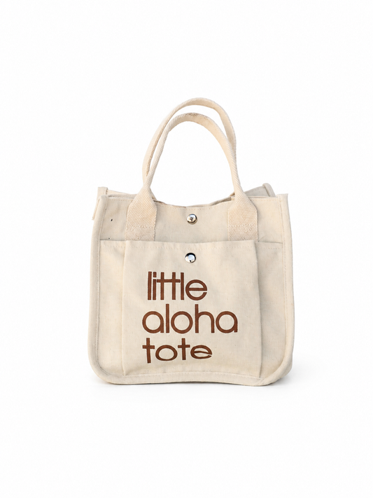 Little Aloha Tote- ivory/beige