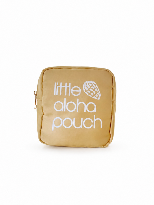 Little Aloha Pouch- butter yellow/shell