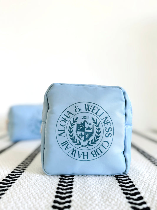 Aloha & Wellness Square Pouch (sky blue)