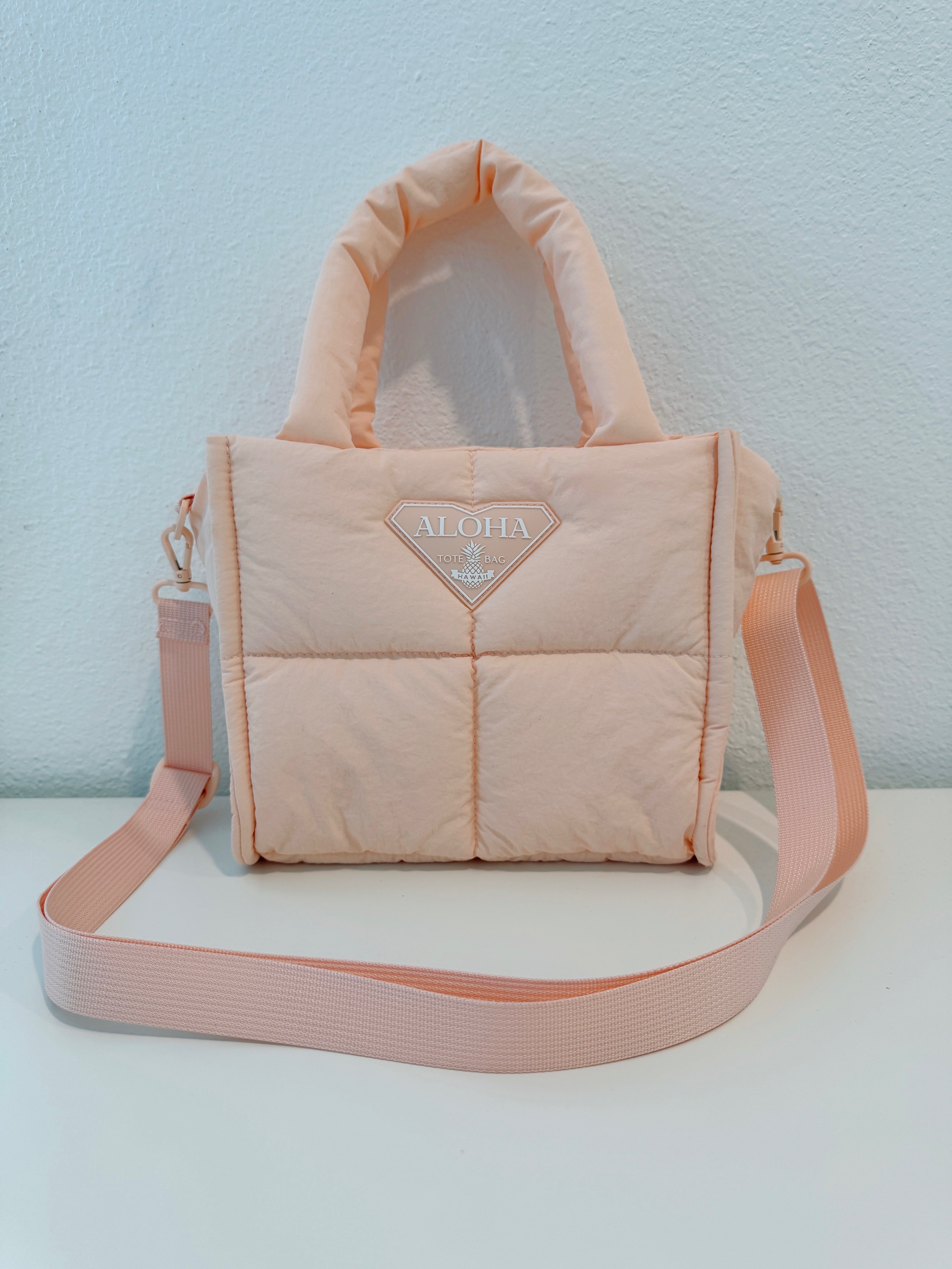 Luxe Aloha Puffer (light pink) – The Pineapple Collective