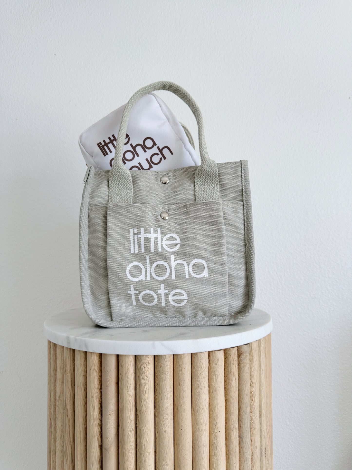 Little Aloha Tote (light gray)