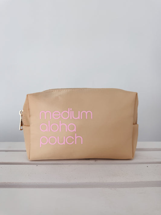 Medium Aloha Pouch (sand/pink)