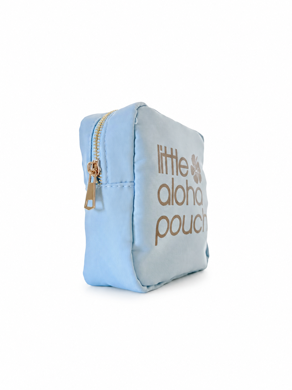 Little Aloha Pouch- sky blue/hibiscus