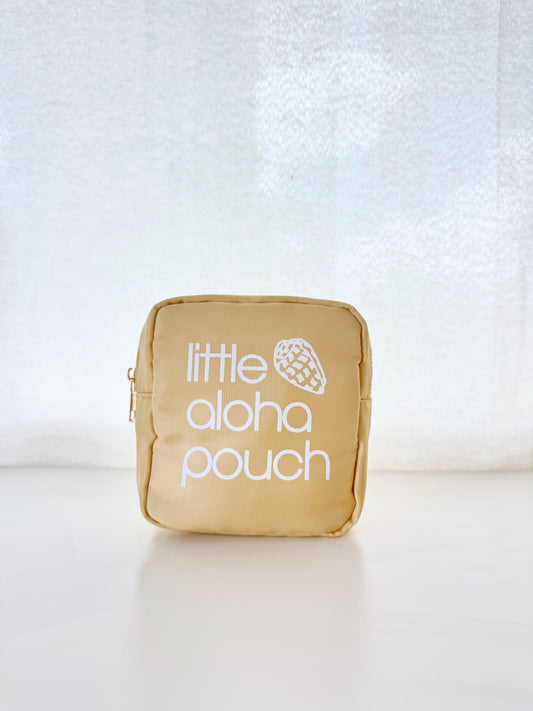 Little Aloha Pouch- butter yellow/shell