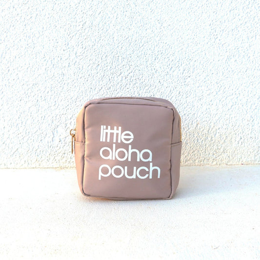 Little Aloha Pouch (taupe/white)