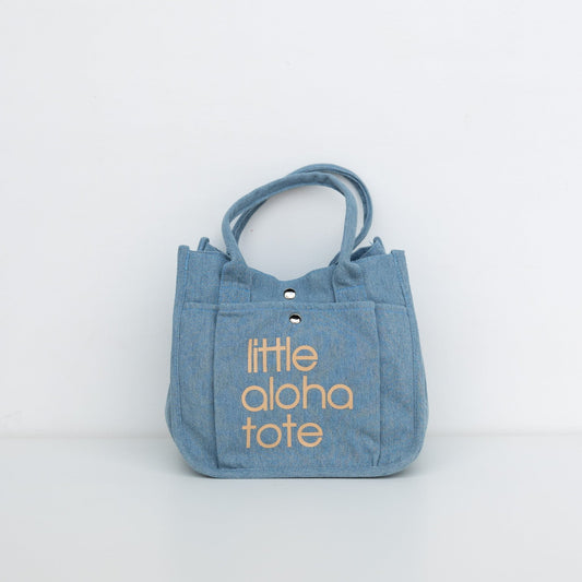 Little Aloha Tote (denim/beige)